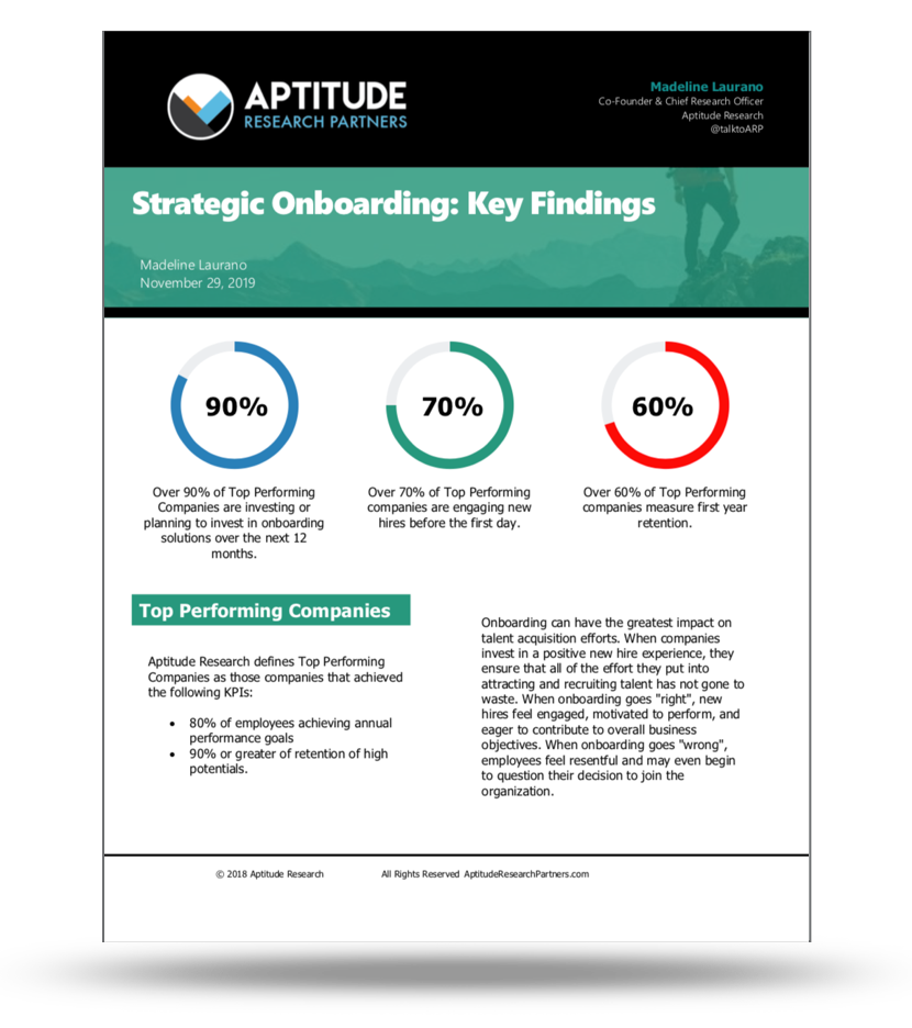 Strategic Onboarding: Key Findings